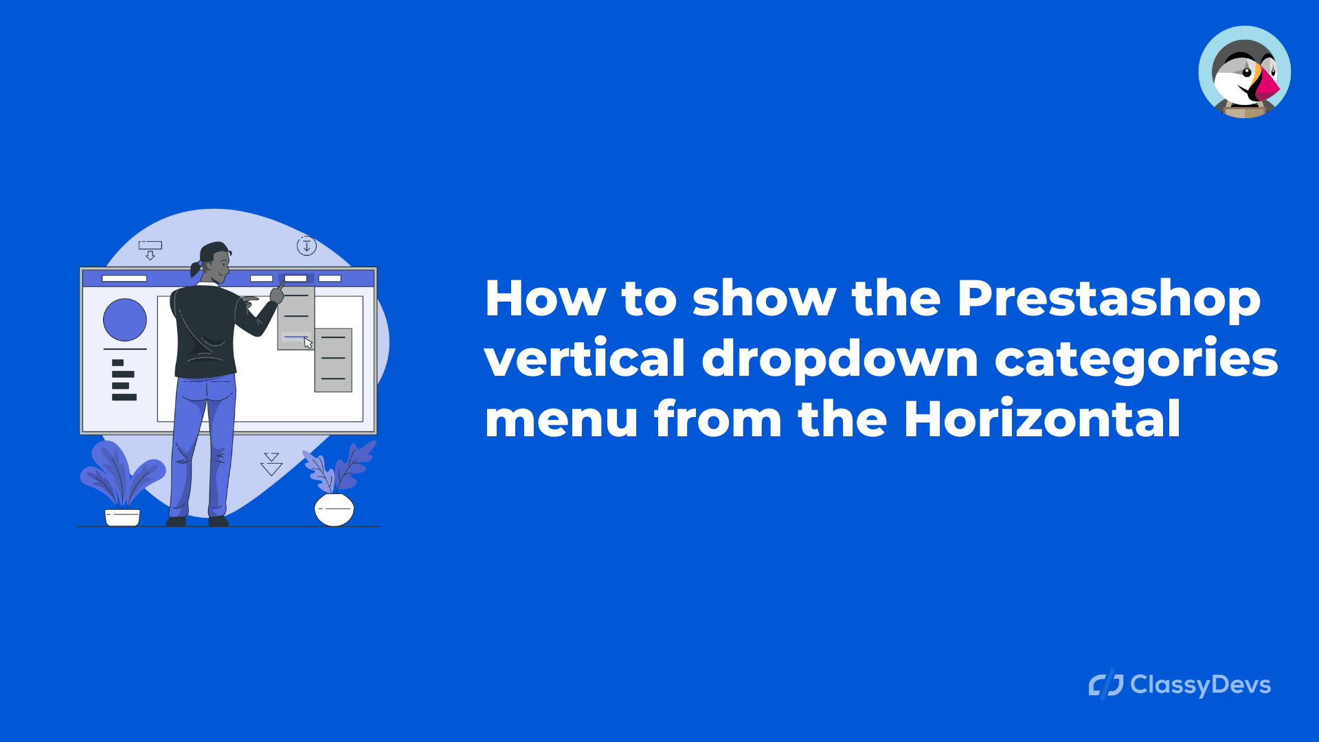 Prestashop vertical dropdown categories menu