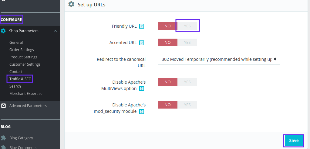 move Prestashop from localhost to server