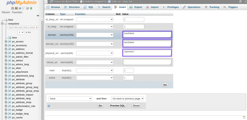 move Prestashop from localhost to server