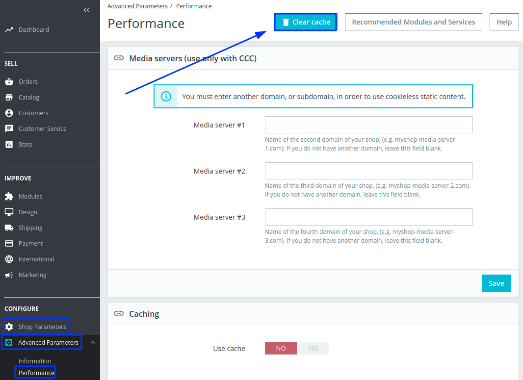 Prestashop 1.7 Clear Cache Manually