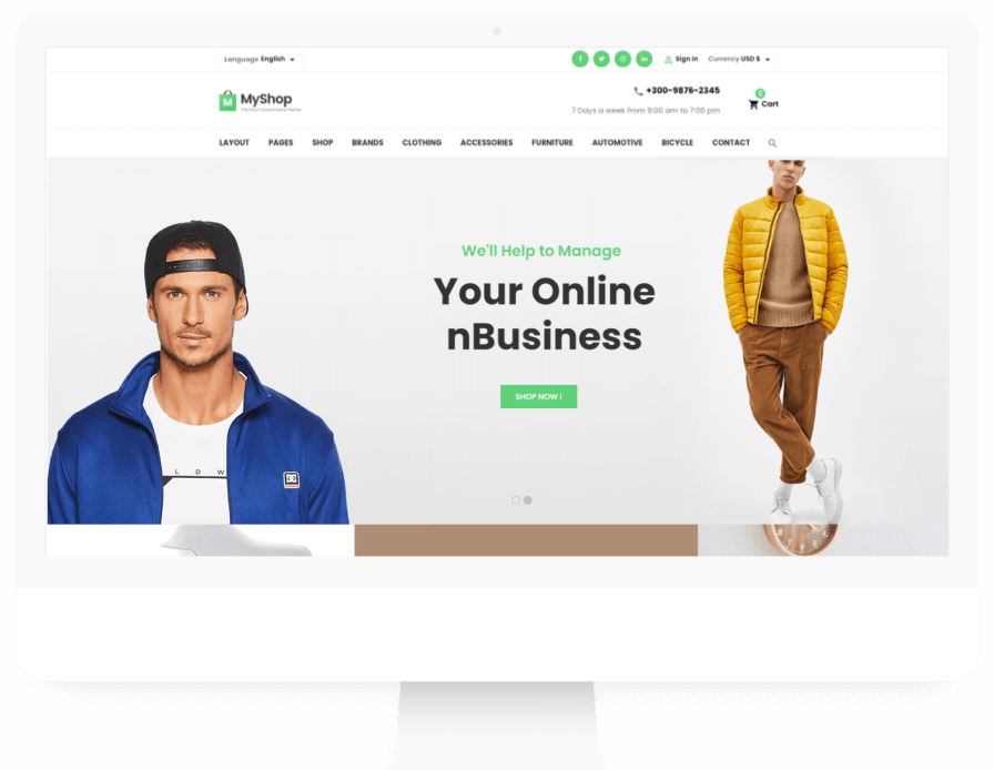 MyShop - Multipurpose Best Free Prestashop theme download