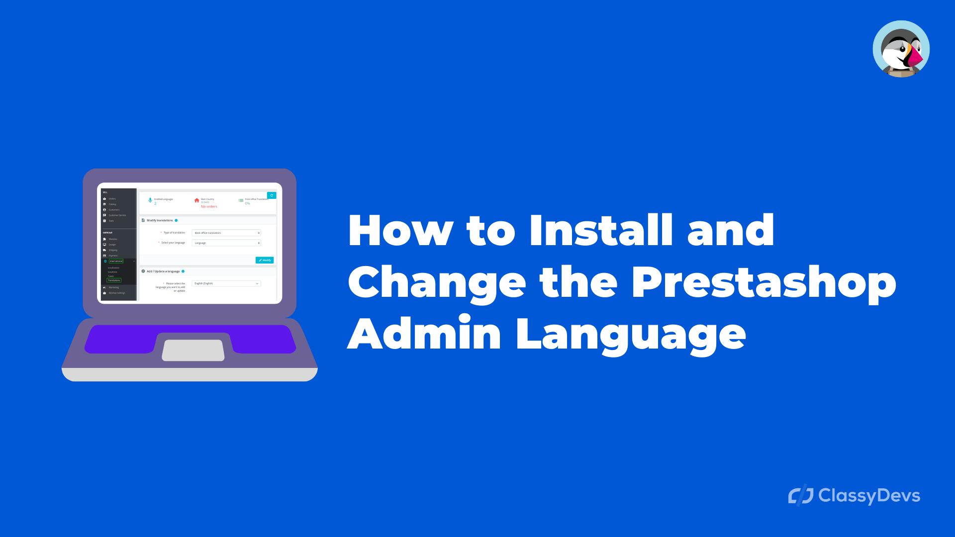 Install and Change the Prestashop Admin Language prestashop