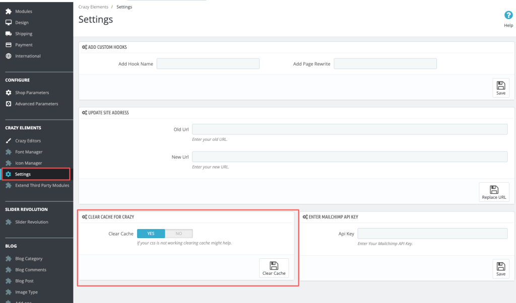 Clear Cache Option ClassyDevs
