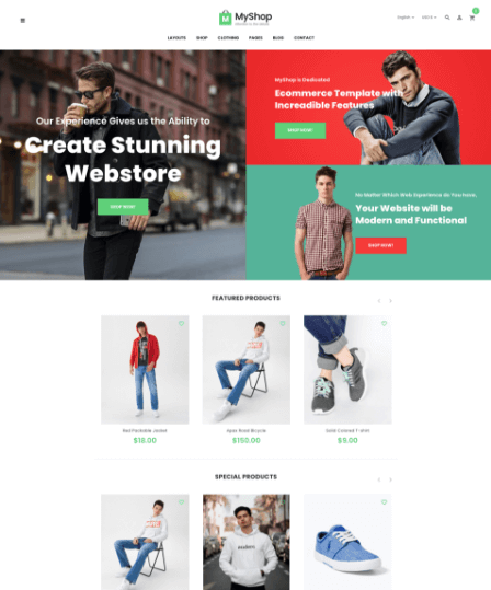 myshop free prestashop themes