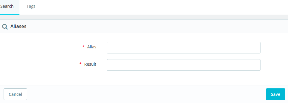 Prestashop search alias